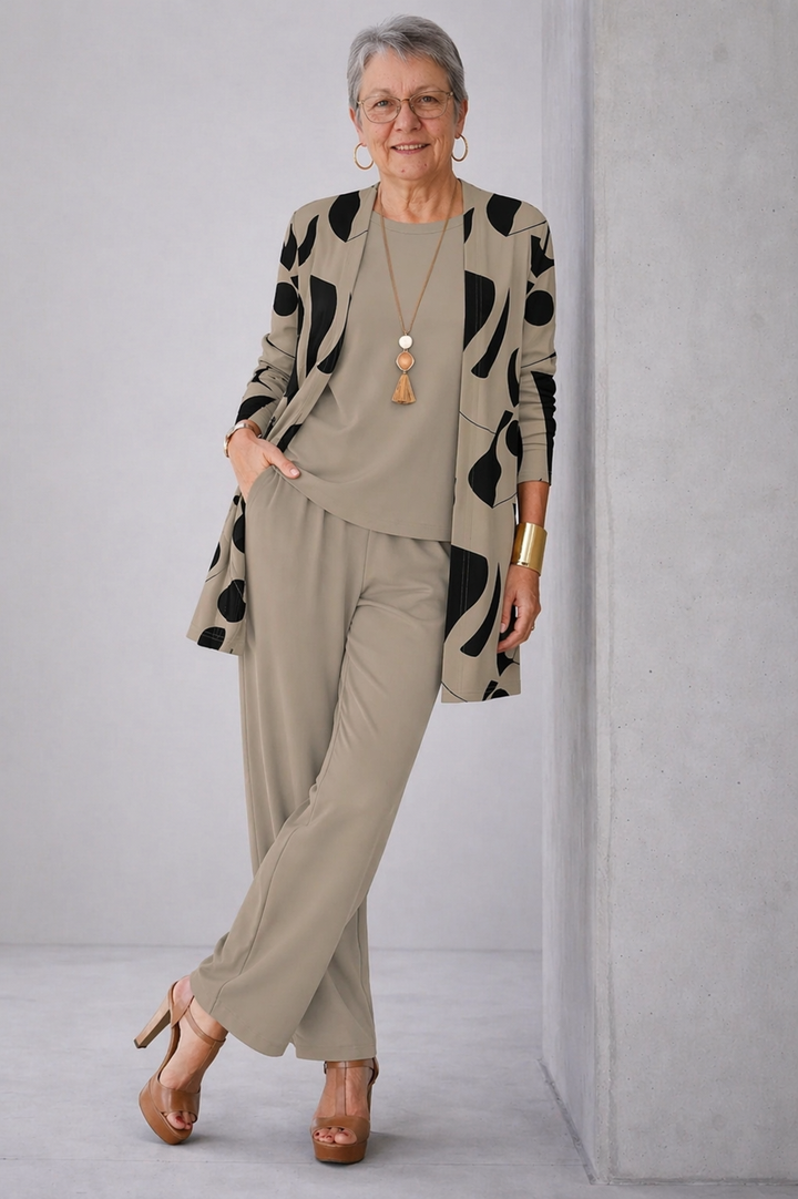 Sheila | Terracotta Linen-Look Trouser Set
