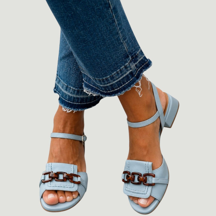 Azzurra | Azure Heeled Sandals