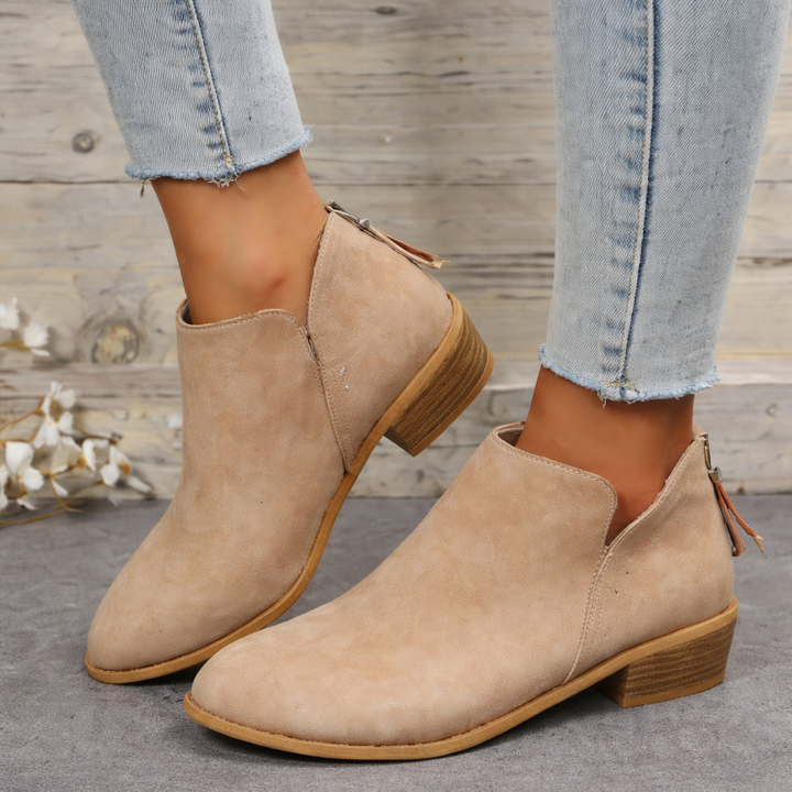 Beatrix | Black Strappy Heeled Boots — view 2