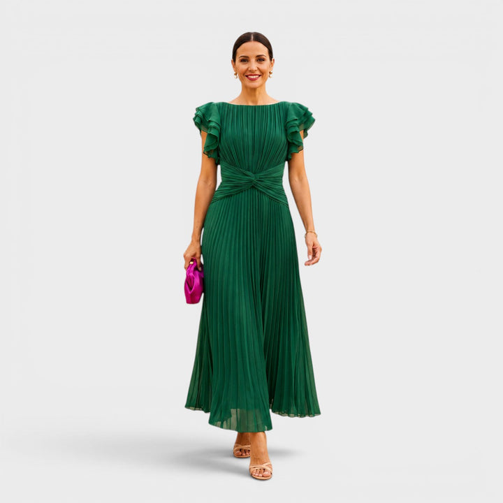 Lucienne | Elegant Pleated Maxi Dress