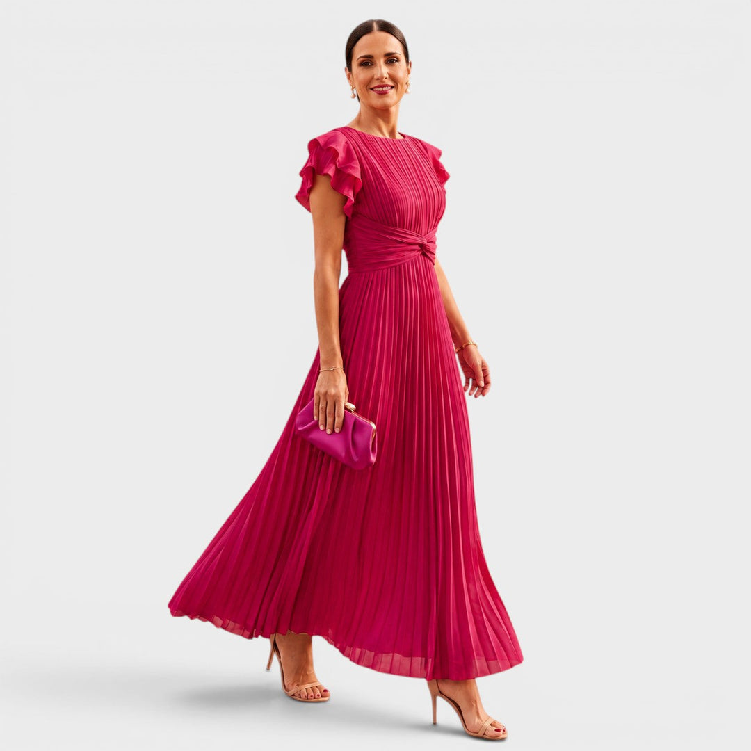 Lucienne | Elegant Pleated Maxi Dress