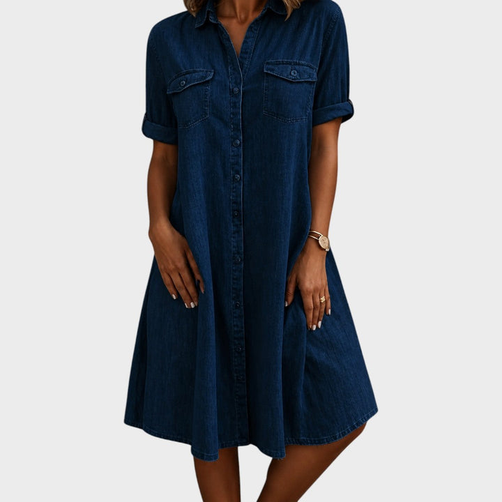 Patricia | Casual Denim Style Midi Dress