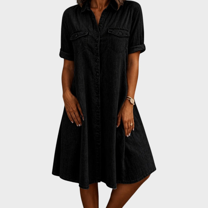 Patricia | Casual Denim Style Midi Dress