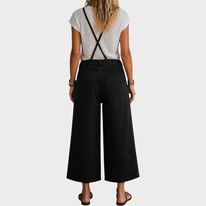 Elizabeth | Wide Leg Suspender Jumpsuit