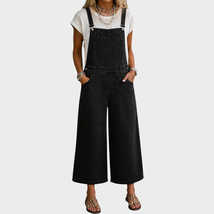 Elizabeth | Wide Leg Suspender Jumpsuit