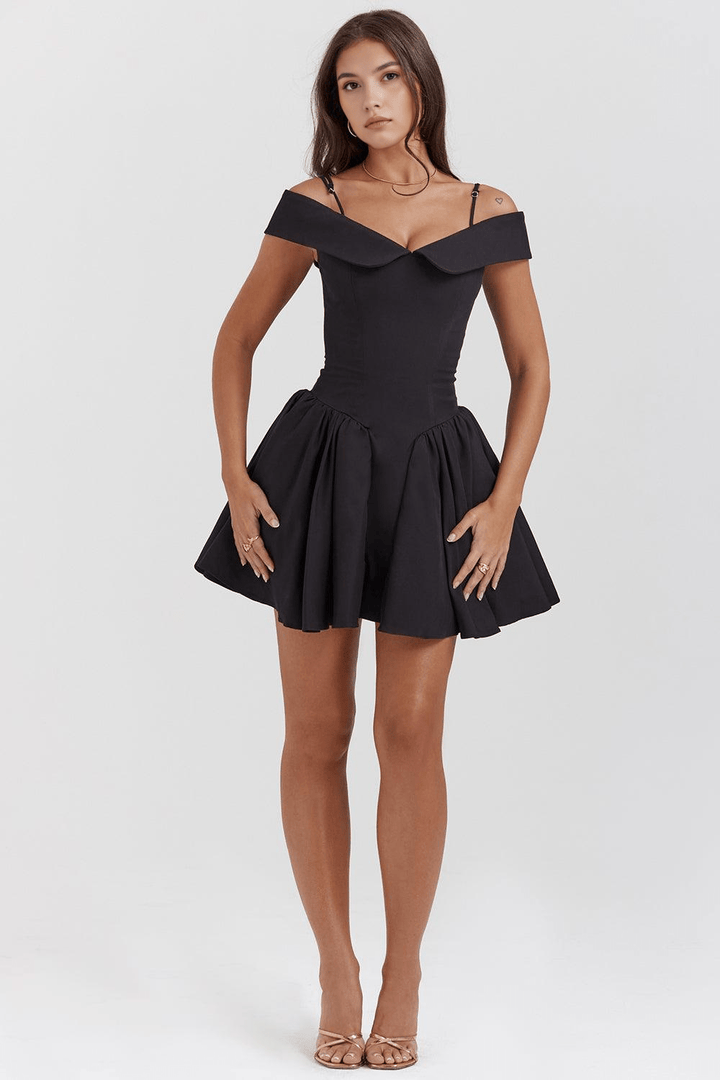 Chloe | Black Mini Dress — view 7