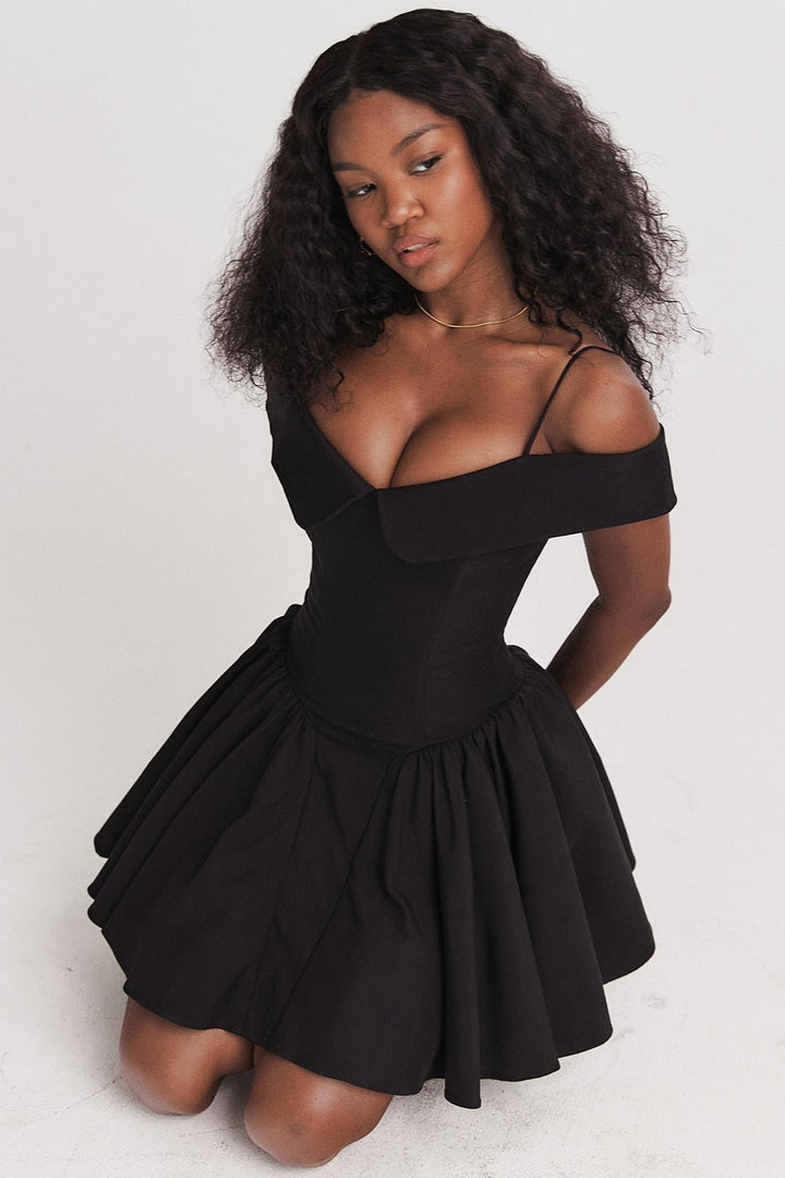 Chloe | Black Mini Dress — view 8