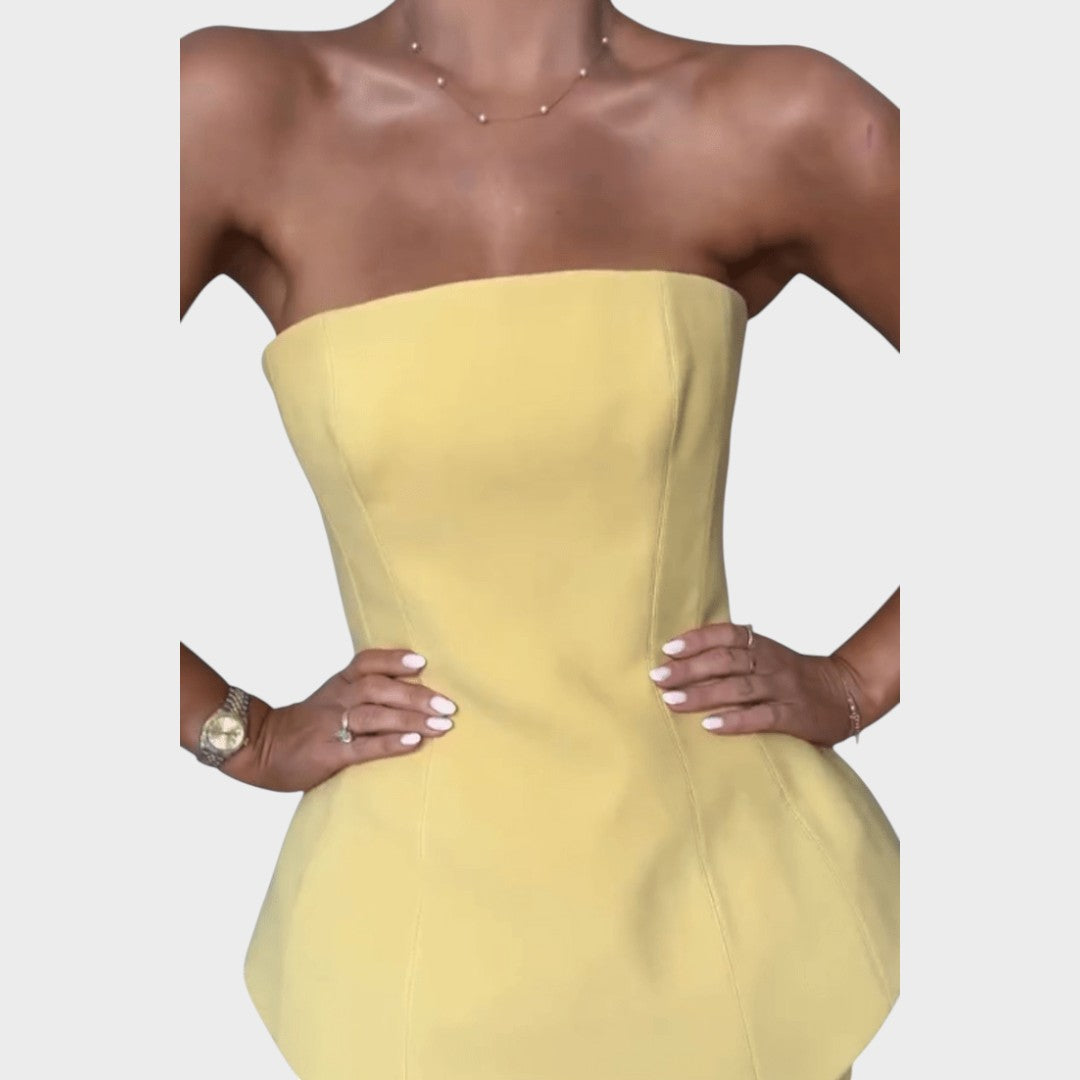 Clarita | Elegant skirt and crop top set