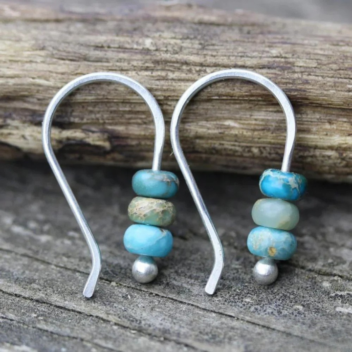 Albertine | Turquoise Pearl Earrings