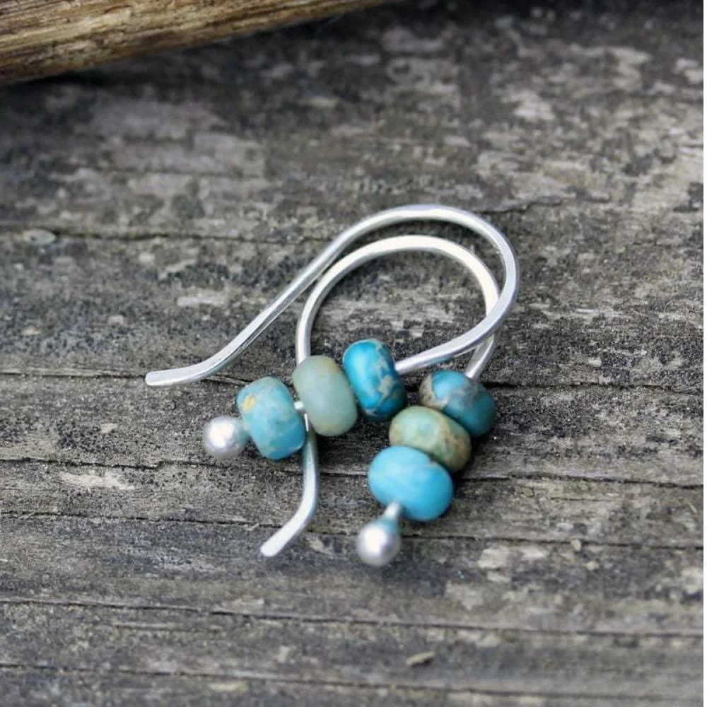 Albertine | Turquoise Pearl Earrings — view 3