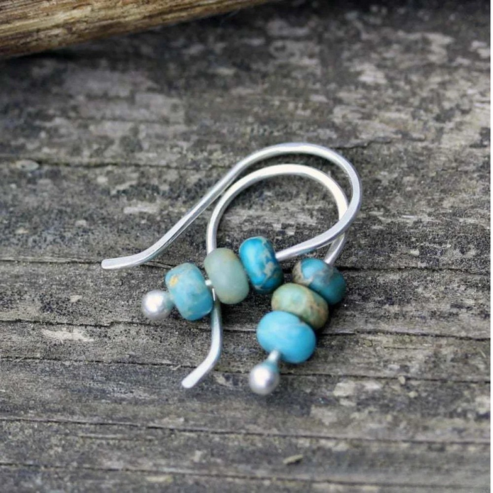 Albertine | Turquoise Pearl Earrings — view 3