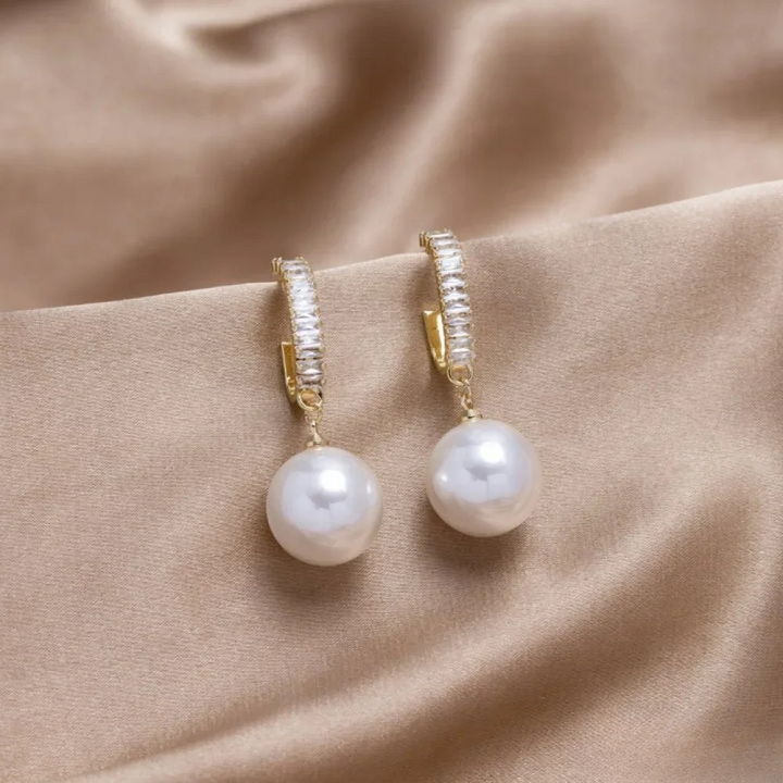 Mirabelle | Elegant Earrings with Pearls and Zirconia