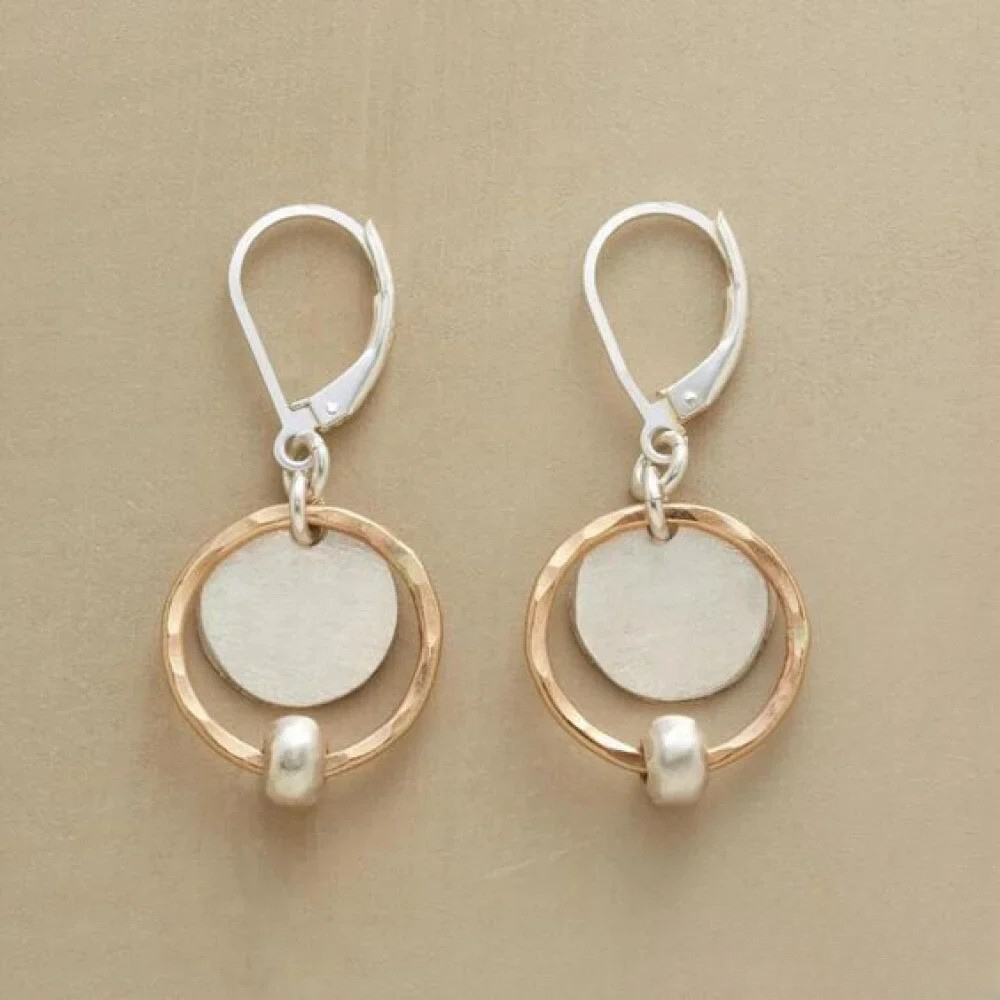 Addie | Vintage Pearl Earrings with Gold-Tone and Silver-Tone Plating