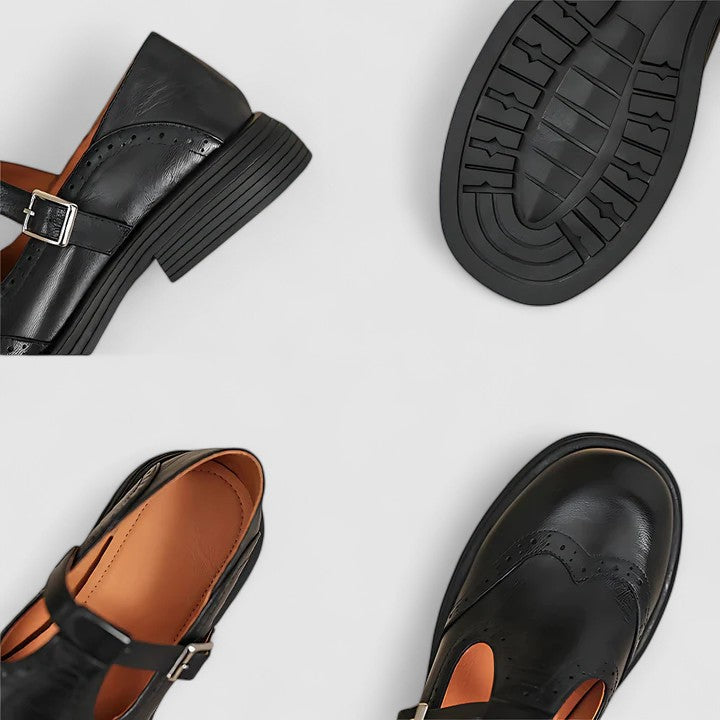 Louisa | Brown Classic Mary Jane Shoes — view 8