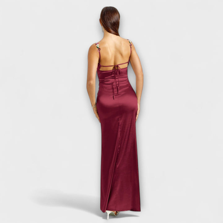 Eira | Satin Dress with Back Tie
