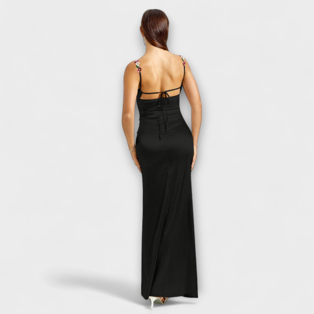 Eira | Satin Dress with Back Tie