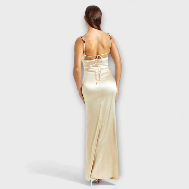 Eira | Satin Dress with Back Tie