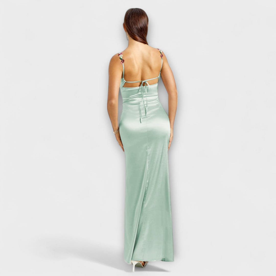 Eira | Satin Dress with Back Tie