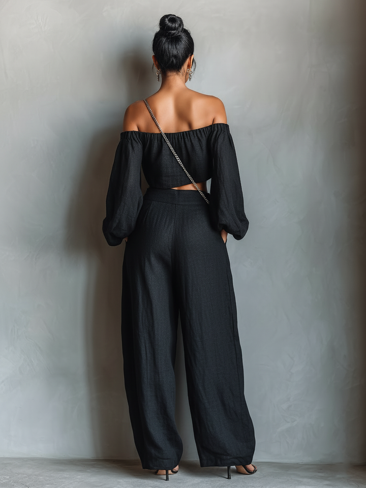 Layla | Strapless Linen-Look Set — view 5