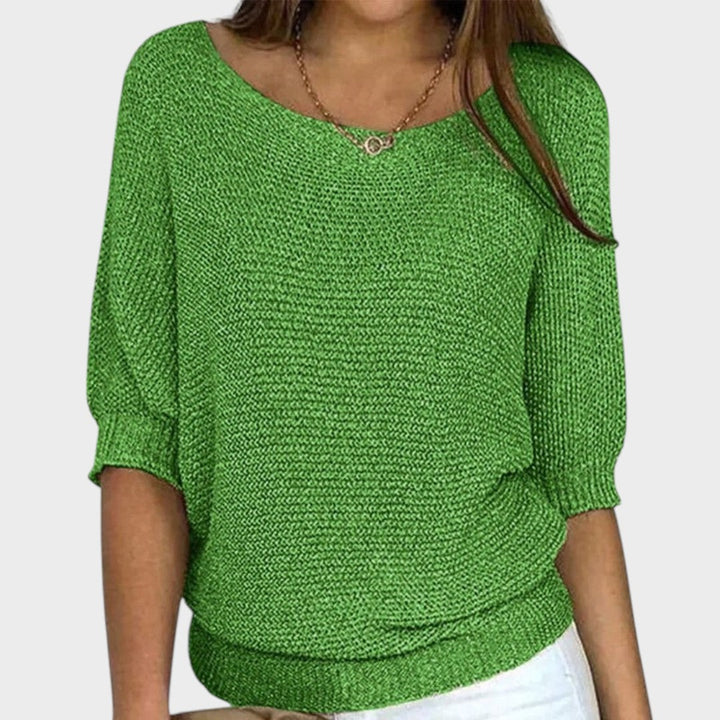 Carolina | Three-Quarter Sleeve Knit Sweater