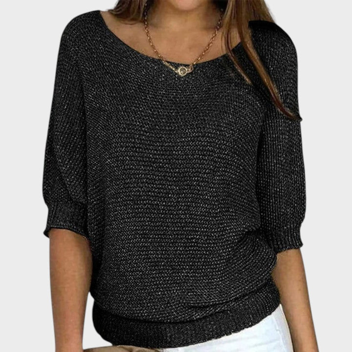 Carolina | Three-Quarter Sleeve Knit Sweater