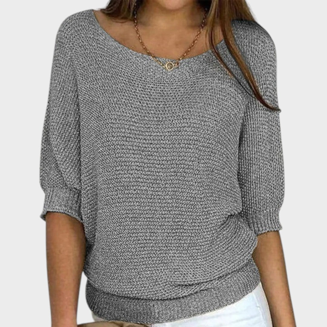 Carolina | Three-Quarter Sleeve Knit Sweater