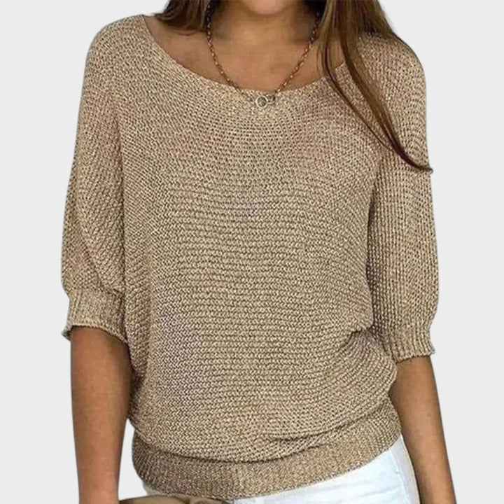 Carolina | Three-Quarter Sleeve Knit Sweater