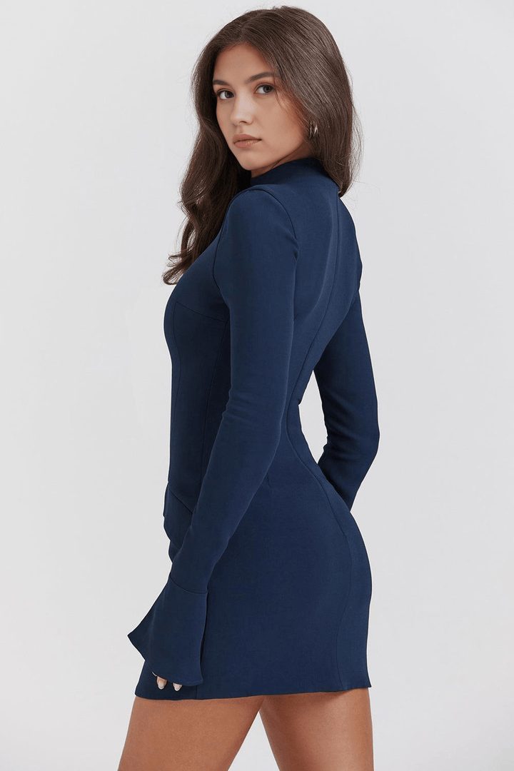 Kayla | Blue Mini Dress — view 7