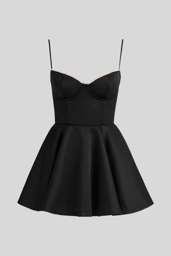 Luiza | Black Mini Dress — view 6
