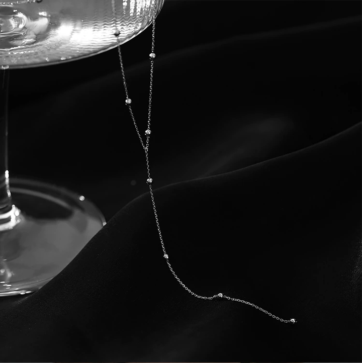 Sylvie | Collarbone Necklace with Tassels — view 3