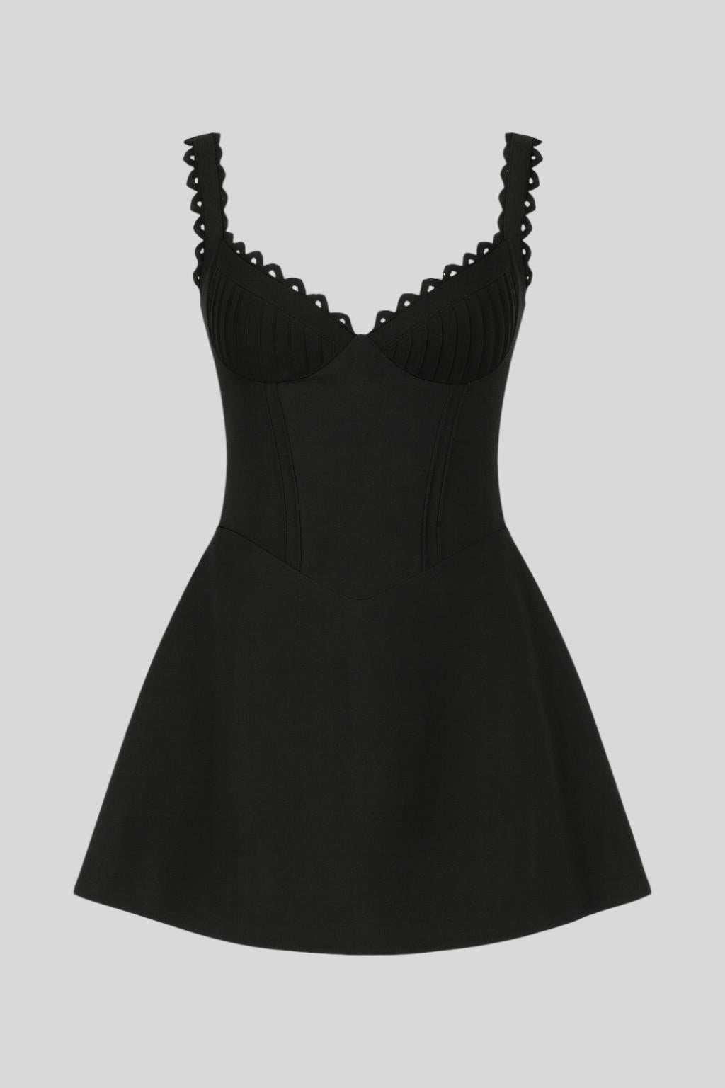 Norah | Black Mini Dress — view 4