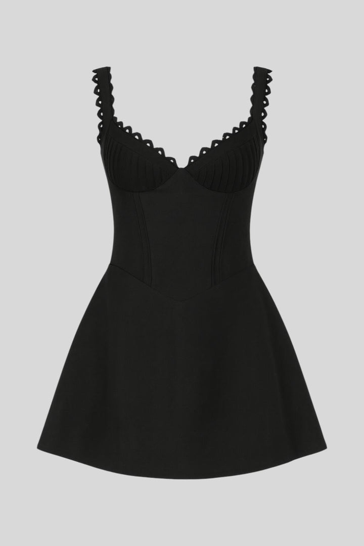 Norah | Black Mini Dress — view 4