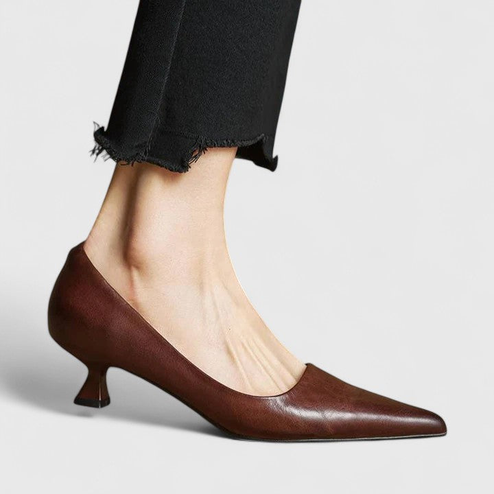 Zhaylisse | Camel Comfort Ankle Heels — view 4