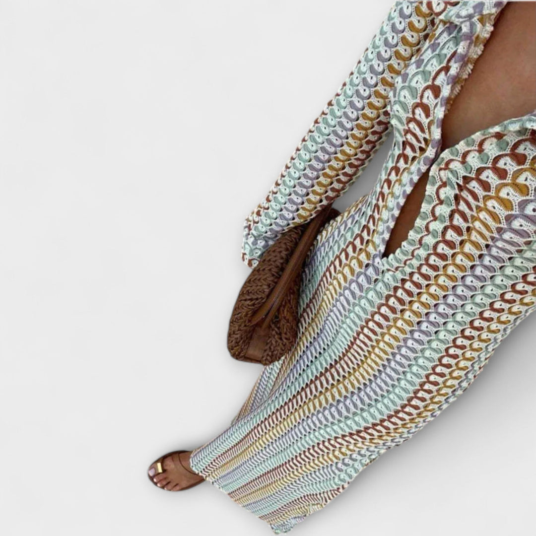 Elina | Maxi dress with V-neck and summer style
