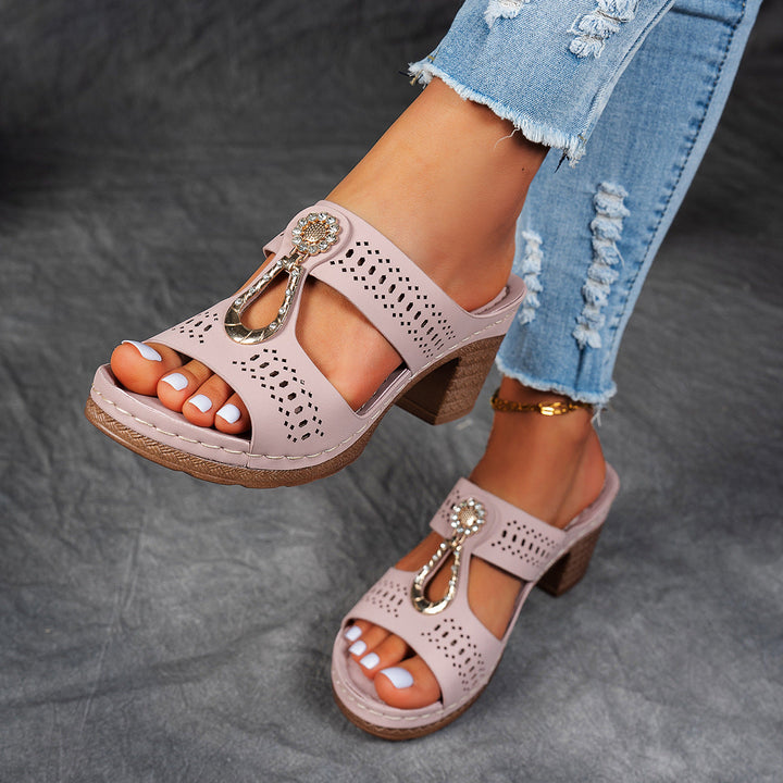 Linda | Grey Soft Knit Comfort Sandals — view 11