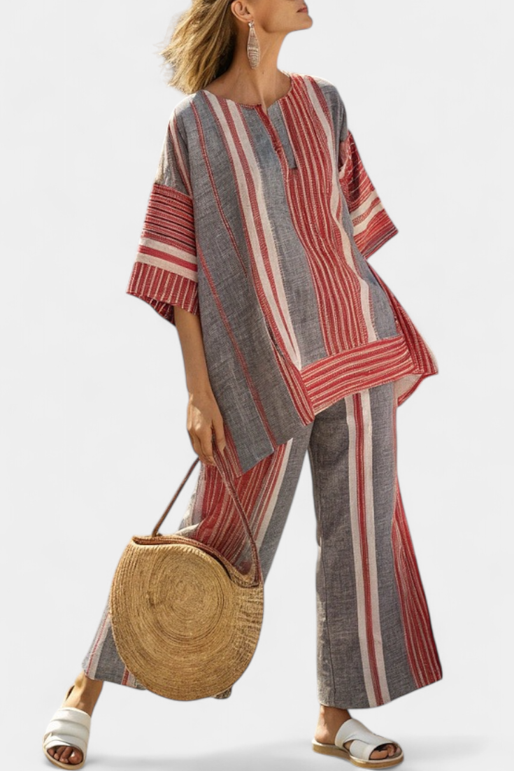 Brooklyn | Elegant Grey and Wide-Leg Trousers