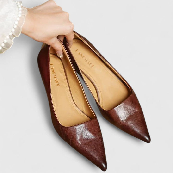 Zhaylisse | Camel Comfort Ankle Heels — view 2