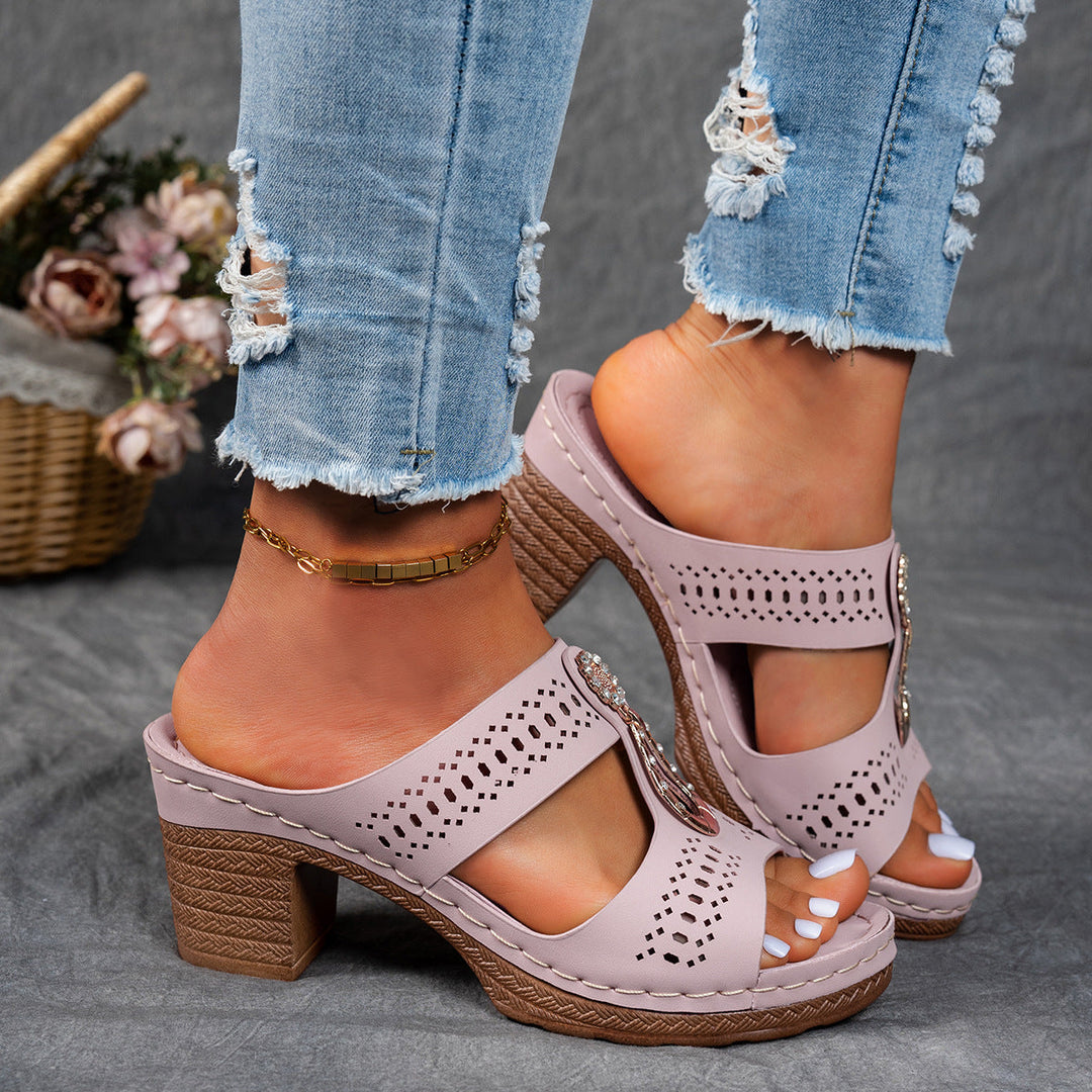 Linda | Grey Soft Knit Comfort Sandals — view 10