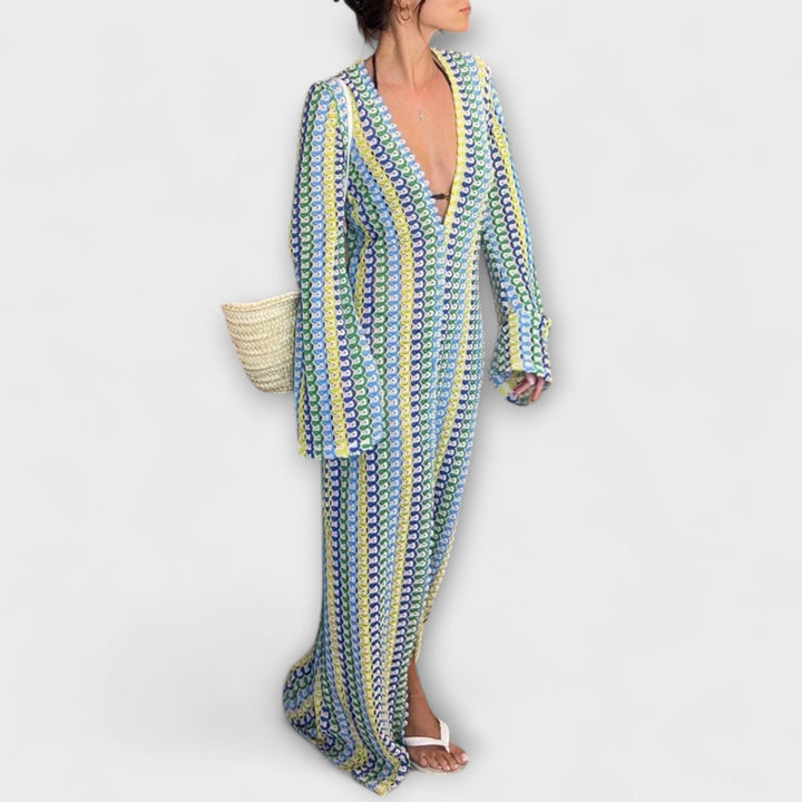 Elina | Maxi dress with V-neck and summer style