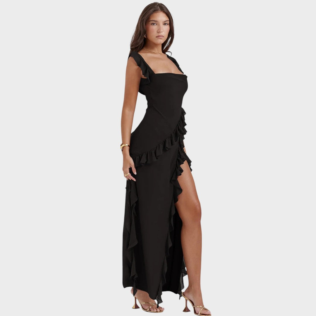 Amira | Dark Plum Long Dress