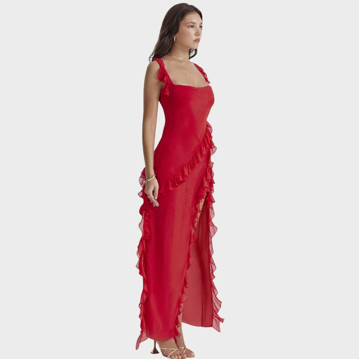 Amira | Dark Plum Long Dress