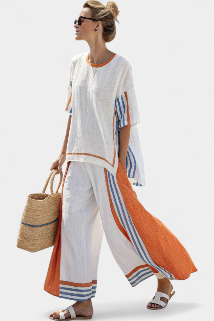 Thorneil | Striped Pants & Top Set — view 4