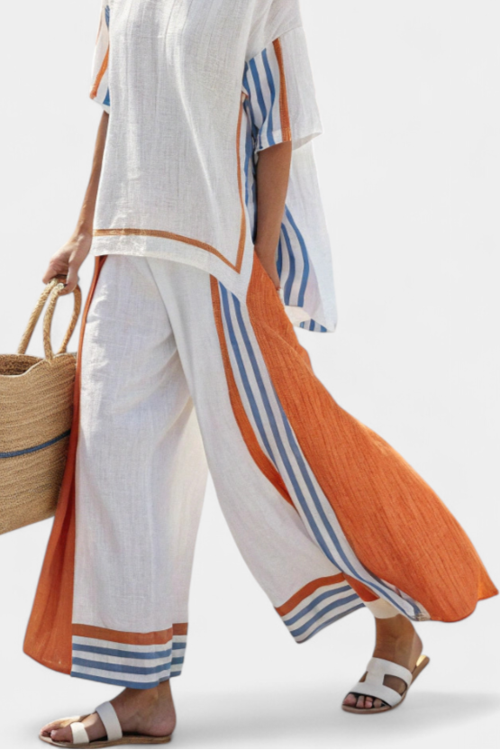 Thorneil | Striped Pants & Top Set — view 3