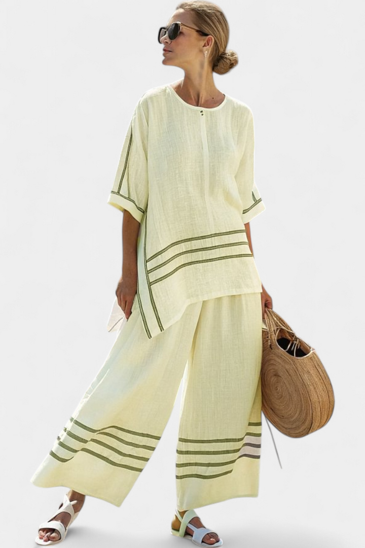 Wynric | White Bold Striped Set — view 5