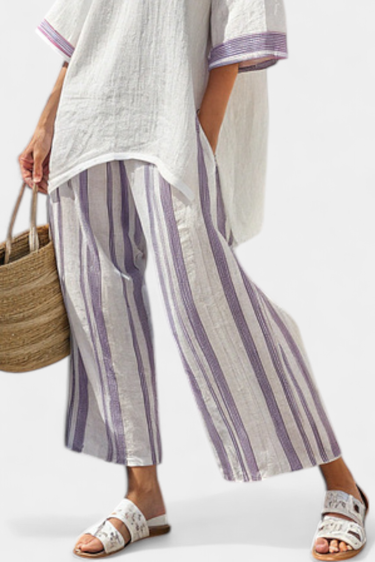 Luxmere | Purple Relaxed Blouse & Pants Set — view 3