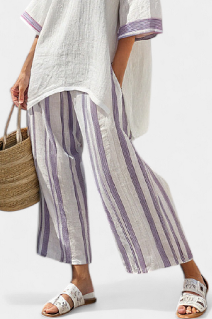Luxmere | Purple Relaxed Blouse & Pants Set — view 3