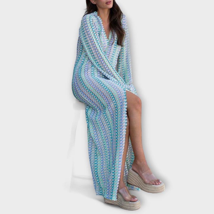 Elina | Maxi dress with V-neck and summer style