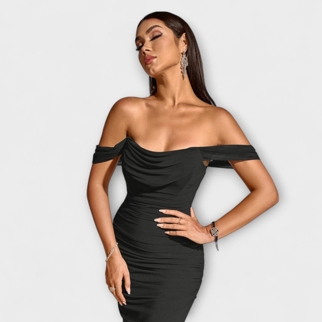 Lone | Off-Shoulder Bodycon Dress with Ruching