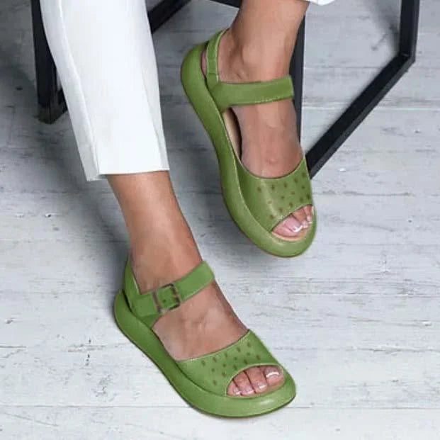 Hera | Green Platform Mary Jane Shoes