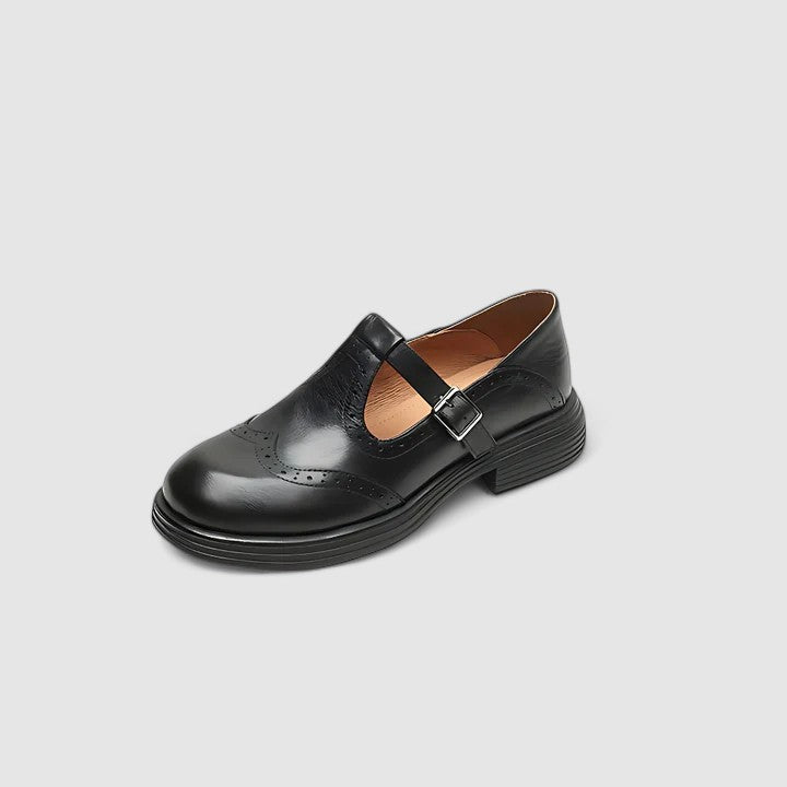 Louisa | Brown Classic Mary Jane Shoes — view 7